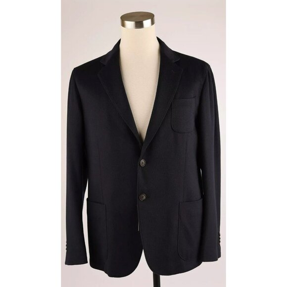$8,900 Giorgio Armani Vicuna Cashmere Blazer Jacket SZ 50/40 Navy NWT - Picture 1 of 13